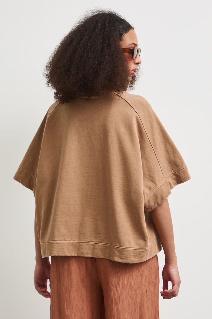 Odzież T-shirt oversize damski bawełniany gładki RS26-TSDB13 żółty