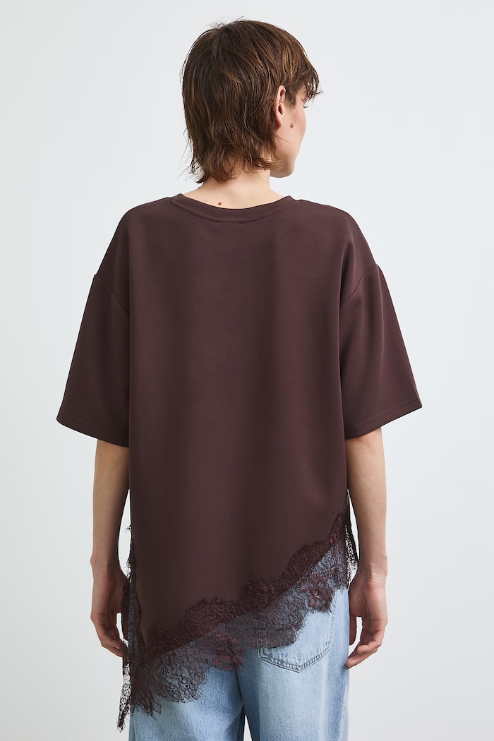 Odzież Medicine T-shirt oversize damski z modalem RS26-TSDC09 brązowy