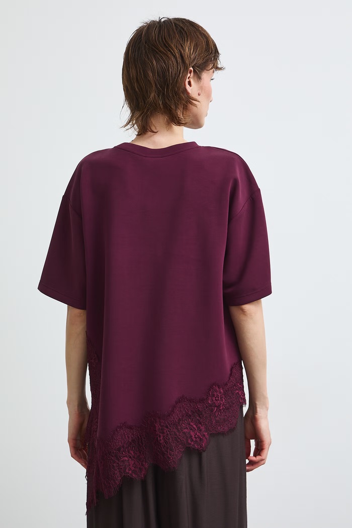 Odzież Medicine T-shirt oversize damski z modalem RS26-TSDC09 bordowy