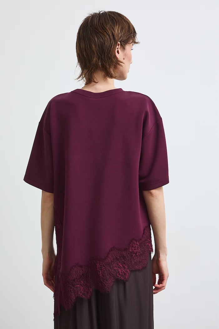 Odzież Medicine T-shirt oversize damski z modalem RS26-TSDC09 bordowy