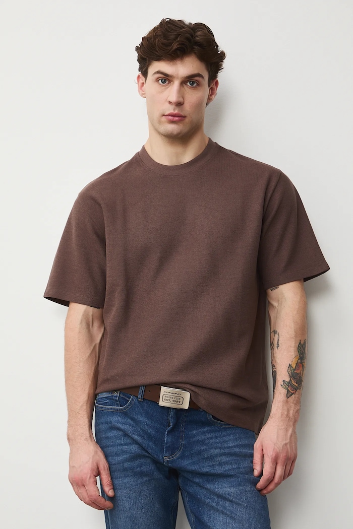 Medicine t-shirt pozostałe brązowy RS26-TSM031
