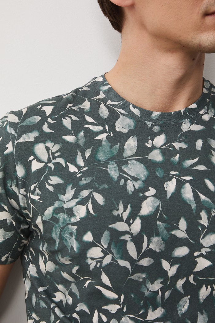 T-shirt męski bawełniany z elastanem RS26-TSM051 zielony