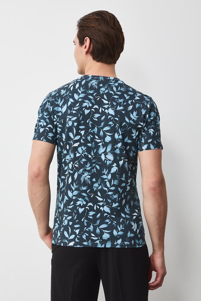Odzież T-shirt męski bawełniany z elastanem RS26-TSM051 szary