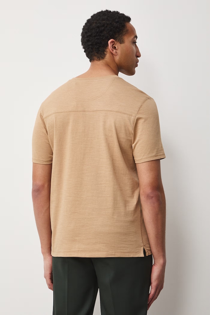 Odzież T-shirt męski bawełniany RS26-TSM060 beżowy