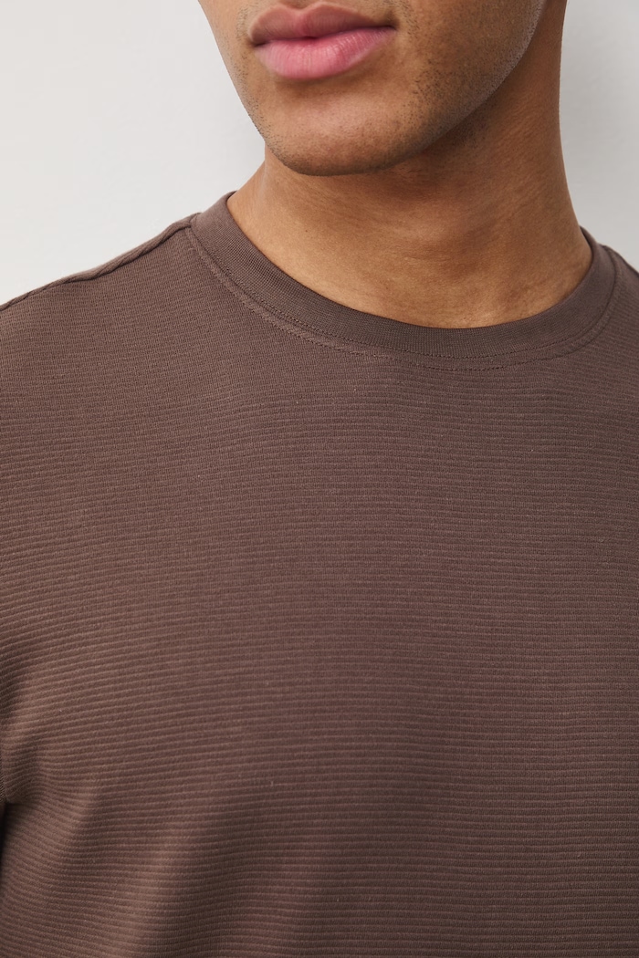 T-shirt męski bawełniany RS26-TSM061 brązowy