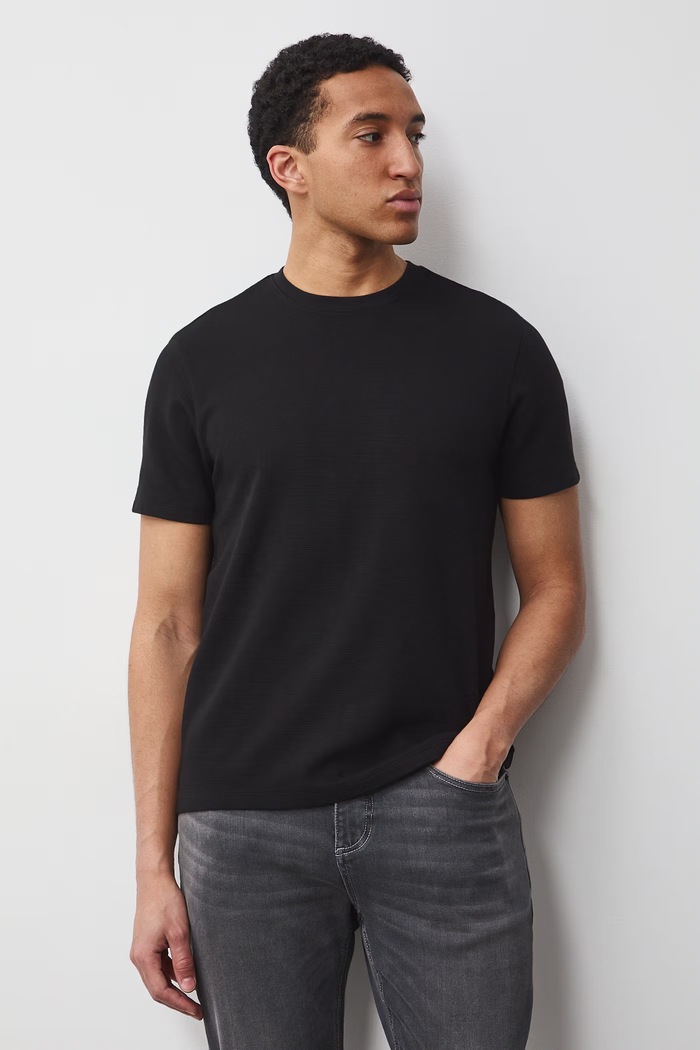Odzież T-shirt męski bawełniany RS26-TSM061 czarny