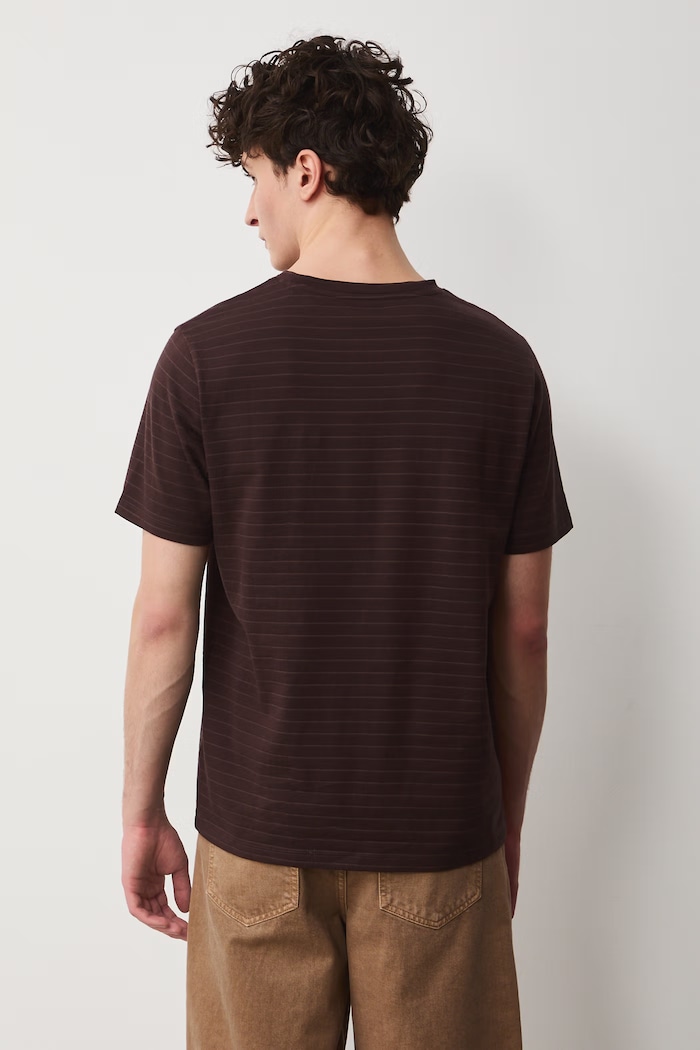 Odzież T-shirt męski bawełniany RS26-TSM072 brązowy