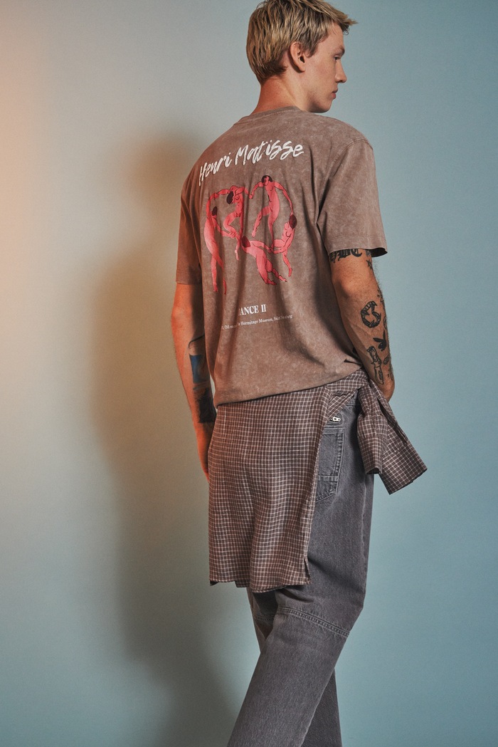Odzież T-shirt bawełniany męski z kolekcji Eviva L'arte RS26-TSM250 beżowy