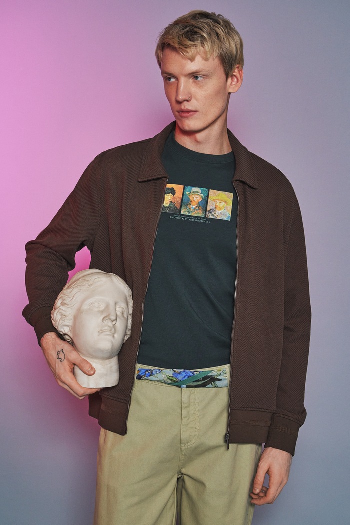 T-shirt bawełniany męski z kolekcji Eviva L'arte RS26-TSM258 turkusowy RS26