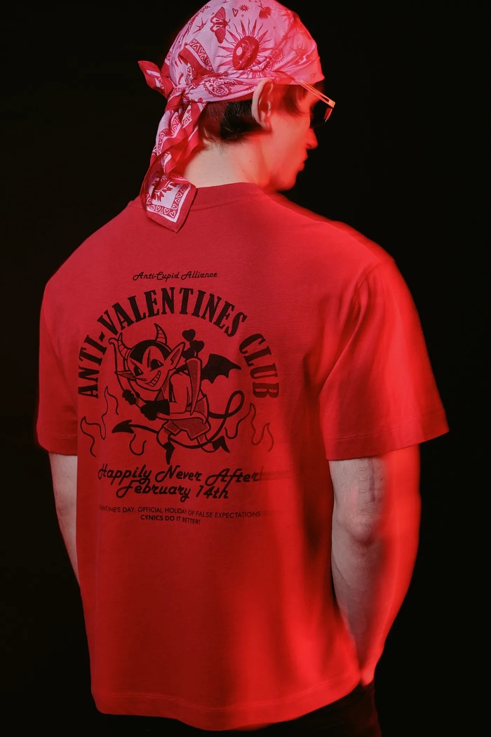 T-shirt bawełniany męski z kolekcji Valentine’s Day RS26-TSM280 czerwony RS26