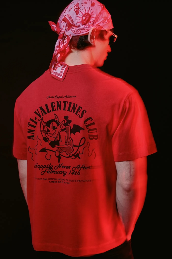 T-shirt bawełniany męski z kolekcji Valentine’s Day RS26-TSM280 czerwony RS26