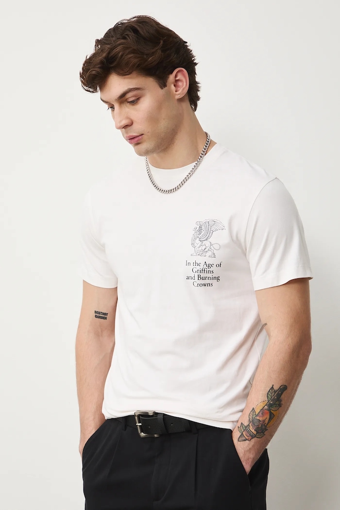 T-shirt basic męski okrągły biały RS26-TSM301