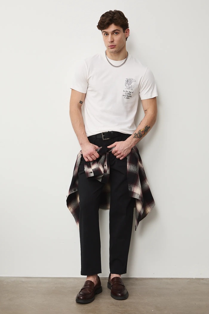 T-shirt basic męski RS26-TSM301 biały RS26