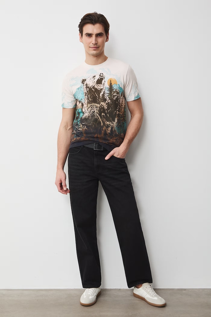 T-shirt męski bawełniany z elastanem RS26-TSM501 multicolor RS26