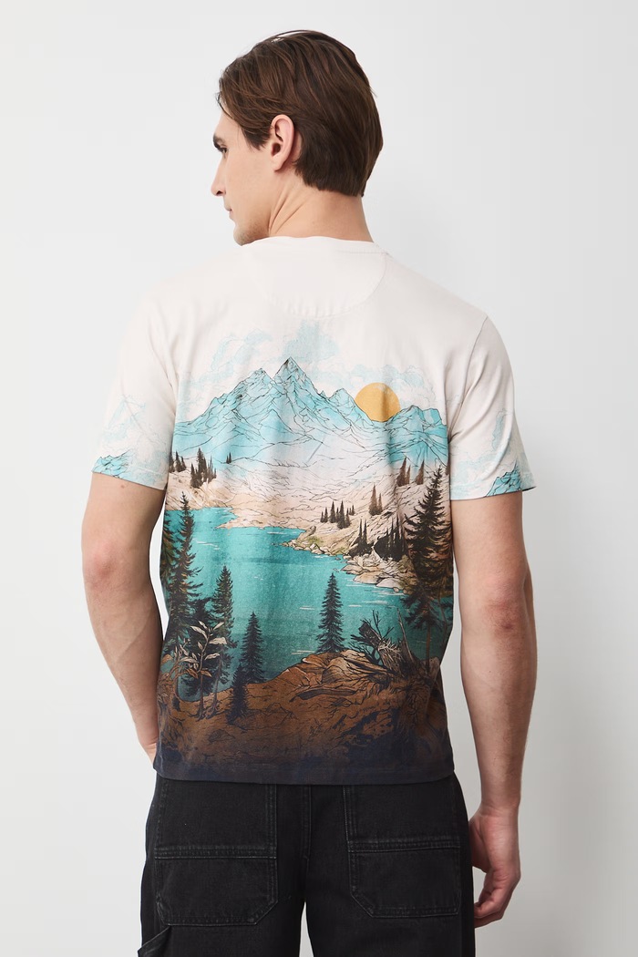 Odzież T-shirt męski bawełniany z elastanem RS26-TSM501 multicolor