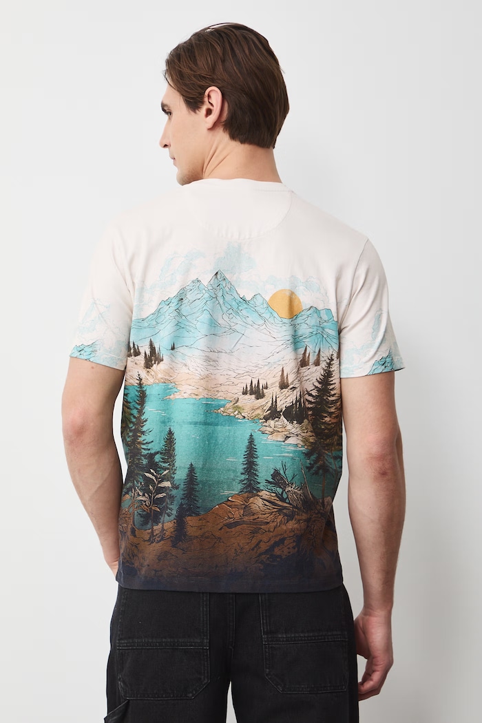Odzież T-shirt męski bawełniany z elastanem RS26-TSM501 multicolor