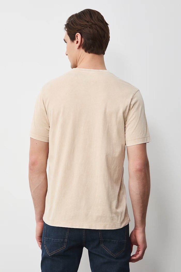 Odzież T-shirt męski bawełniany RS26-TSM504 beżowy