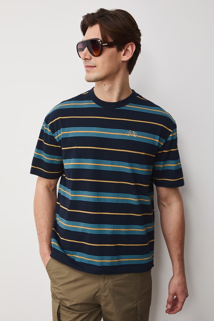 T-shirt męski bawełniany RS26-TSM505 granatowy RS26