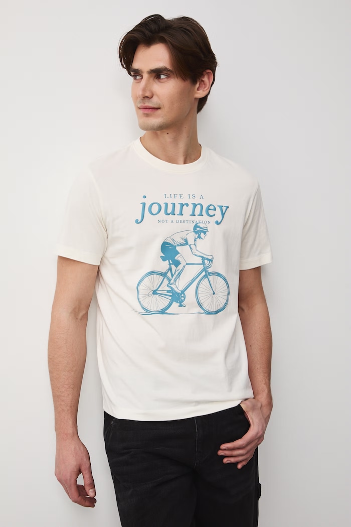 T-shirt męski bawełniany RS26-TSM510 beżowy RS26