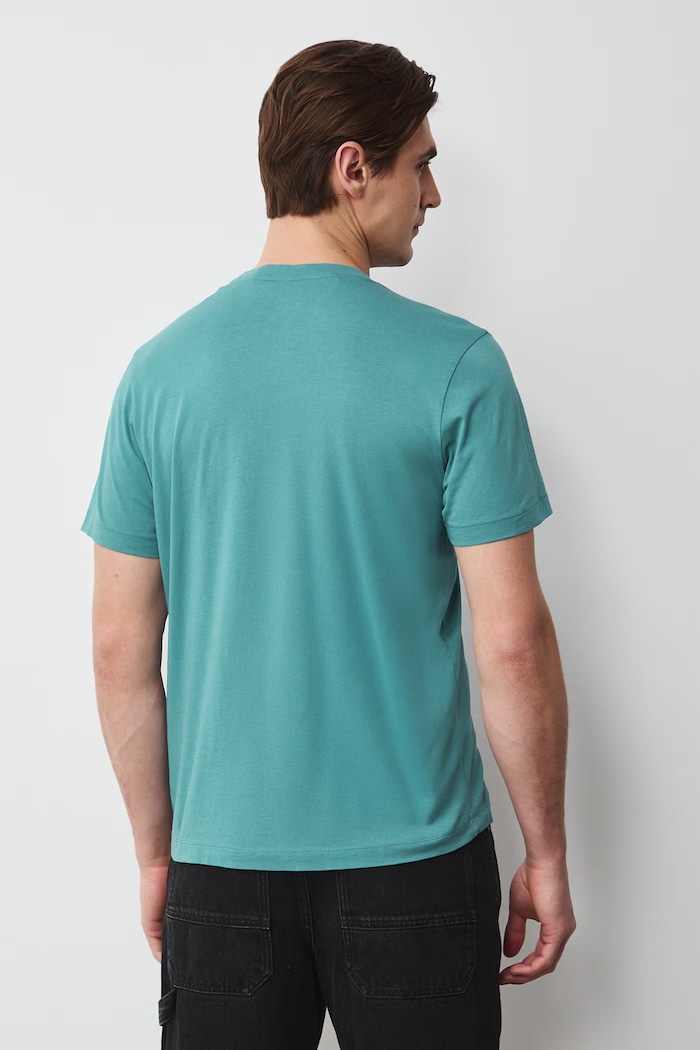 Odzież T-shirt męski bawełniany RS26-TSM510 turkusowy