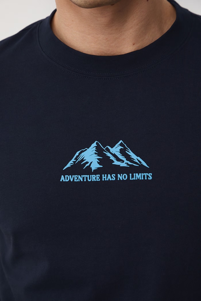 t-shirt męski bawełniany RS26-TSM511 granatowy
