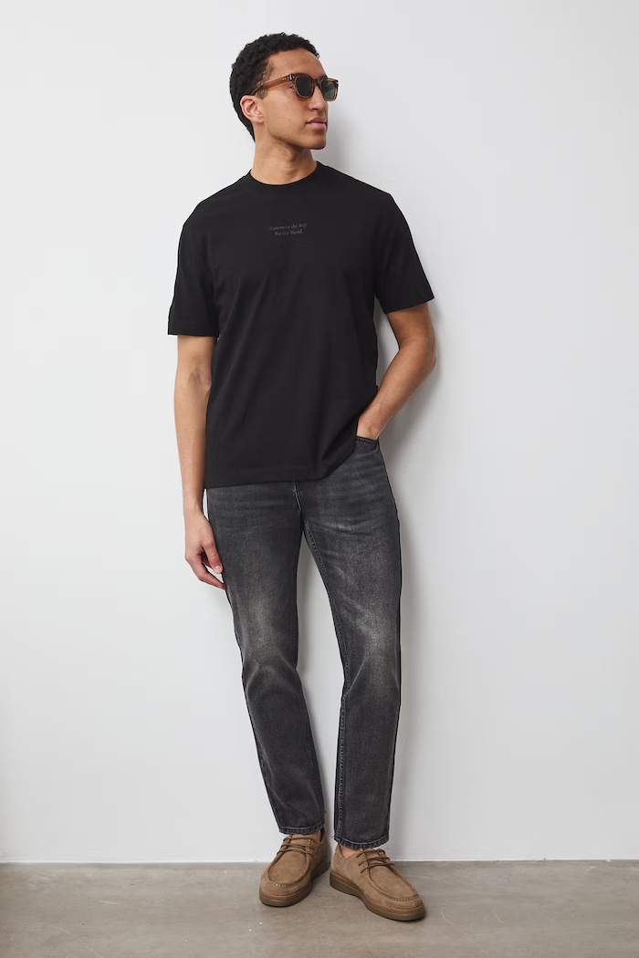 Odzież T-shirt męski bawełniany z kolekcji Ilona Tambor x Medicine RS26-TSM654 czarny
