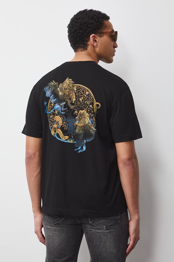 T-shirt męski bawełniany z kolekcji Ilona Tambor x Medicine czarny RS26-TSM654