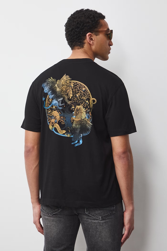 T-shirt męski bawełniany z kolekcji Ilona Tambor x Medicine czarny RS26-TSM654