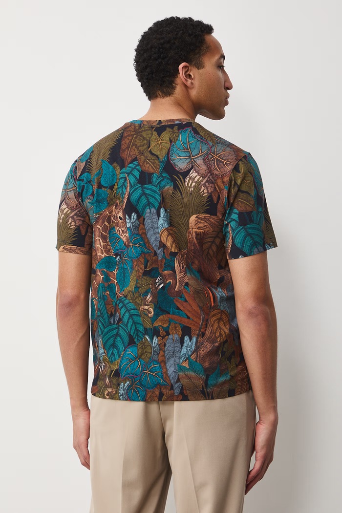 T-shirt męski bawełniany z elastanem z kolekcji Ilona Tambor x Medicine multicolor RS26-TSM655