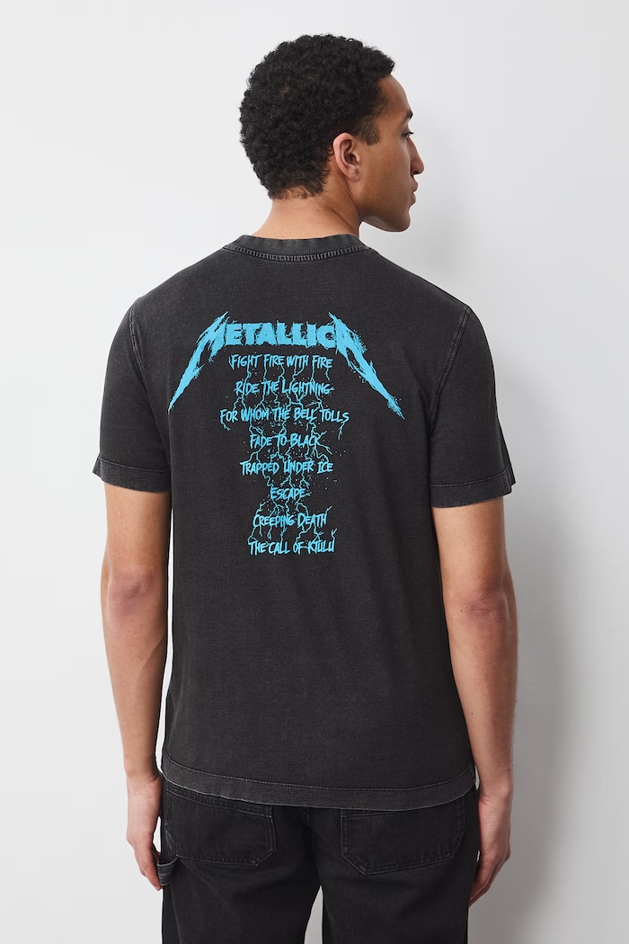 Odzież T-shirt męski bawełniany Metallica RS26-TSM672 szary