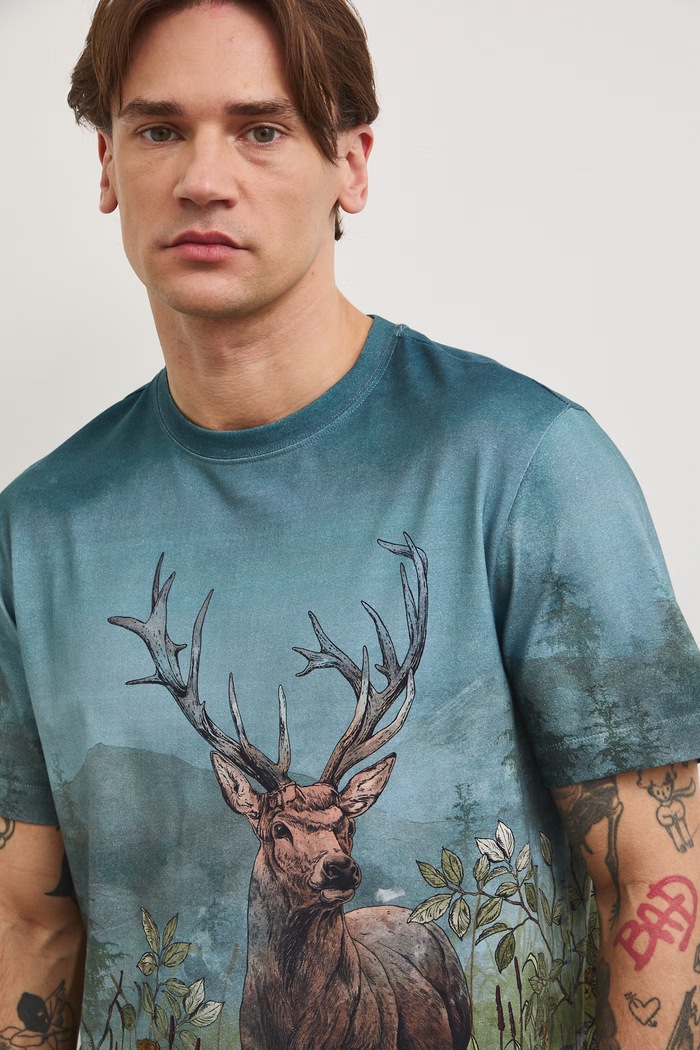 Medicine tricou pentru bărbați, din bumbac cu elastan RS26-TSM852 multicolor