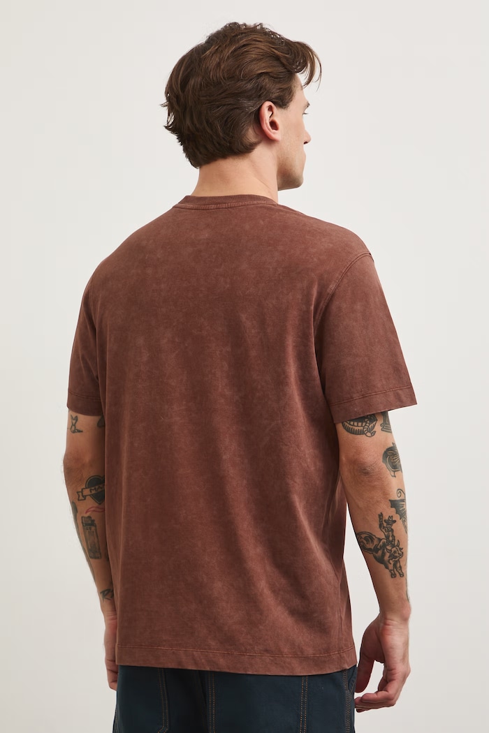 Medicine tricou pentru bărbați, din bumbac maro RS26-TSM853