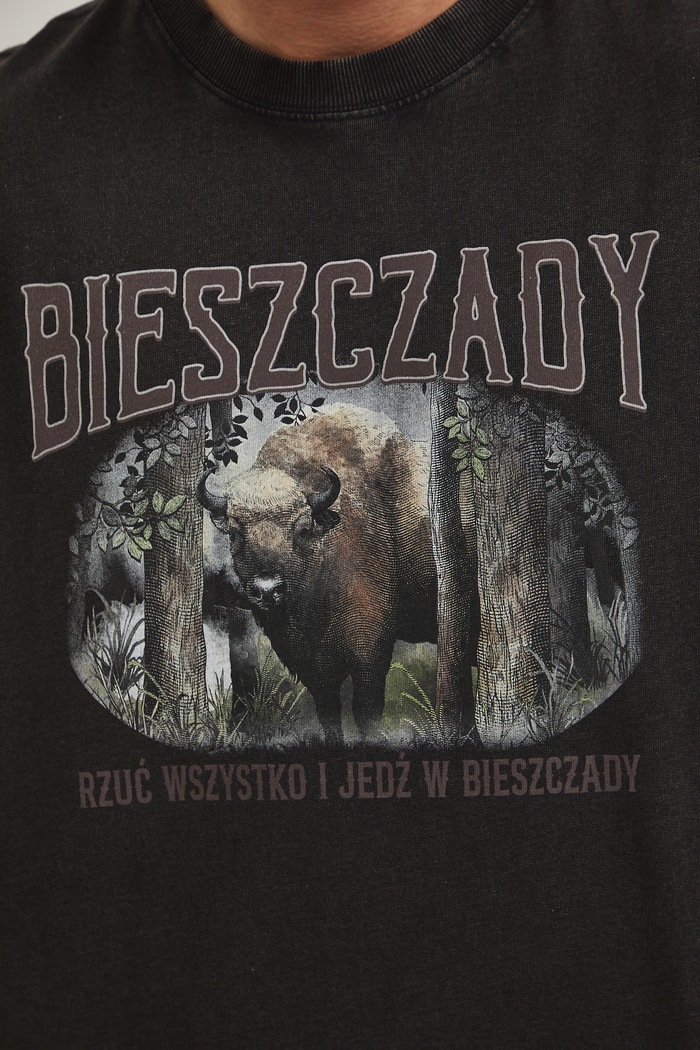 T-shirt męski bawełniany z kolekcji Bieszczadzki Park Narodowy x Medicine RS26-TSM858