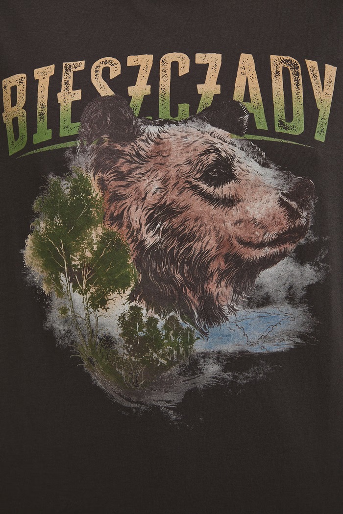 T-shirt męski bawełniany z nadrukiem z kolekcji Bieszczadzki Park Narodowy x Medicine RS26-TSM859