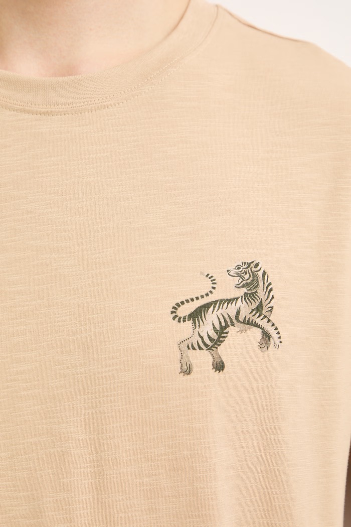 Medicine t-shirt ανδρικό βαμβακερό RS26-TSM906 μπεζ