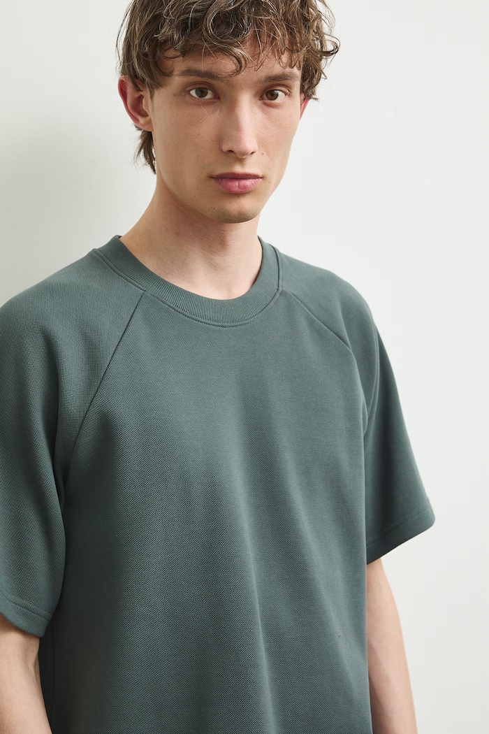 T-shirt męski gładki zielony RS26-TSMA05