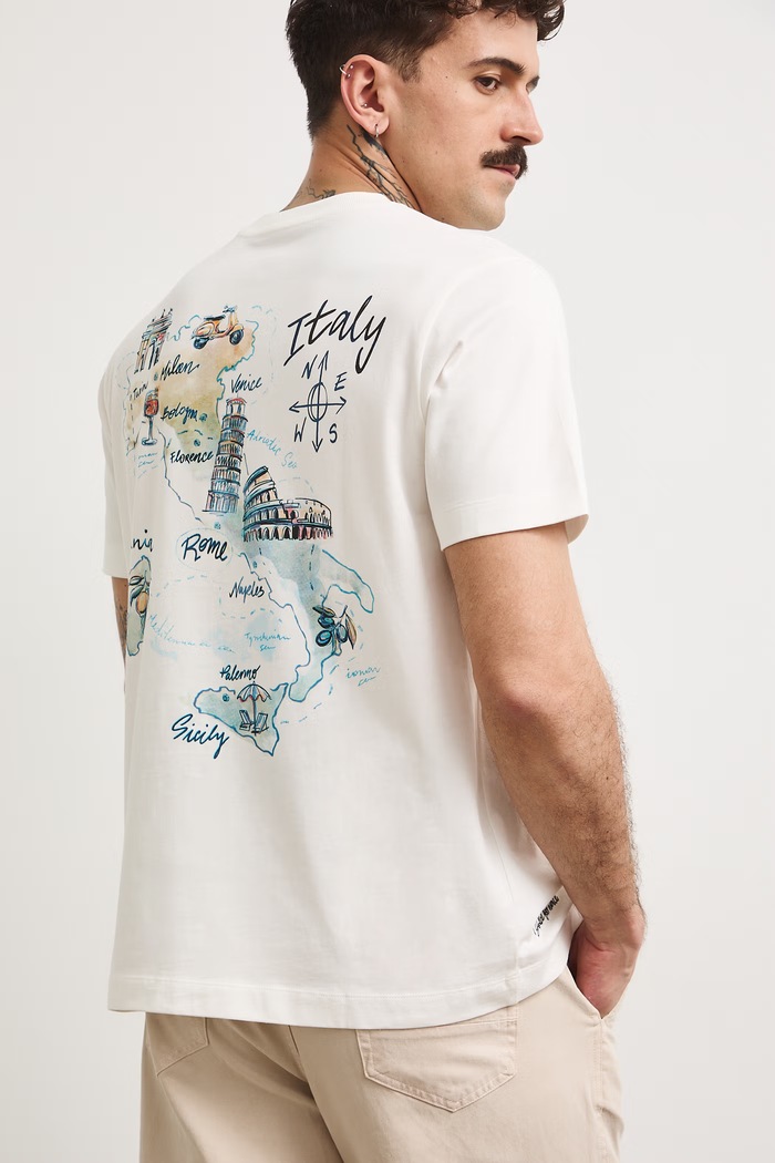 Medicine t-shirt ανδρικό βαμβακερό μπεζ RS26-TSMA19