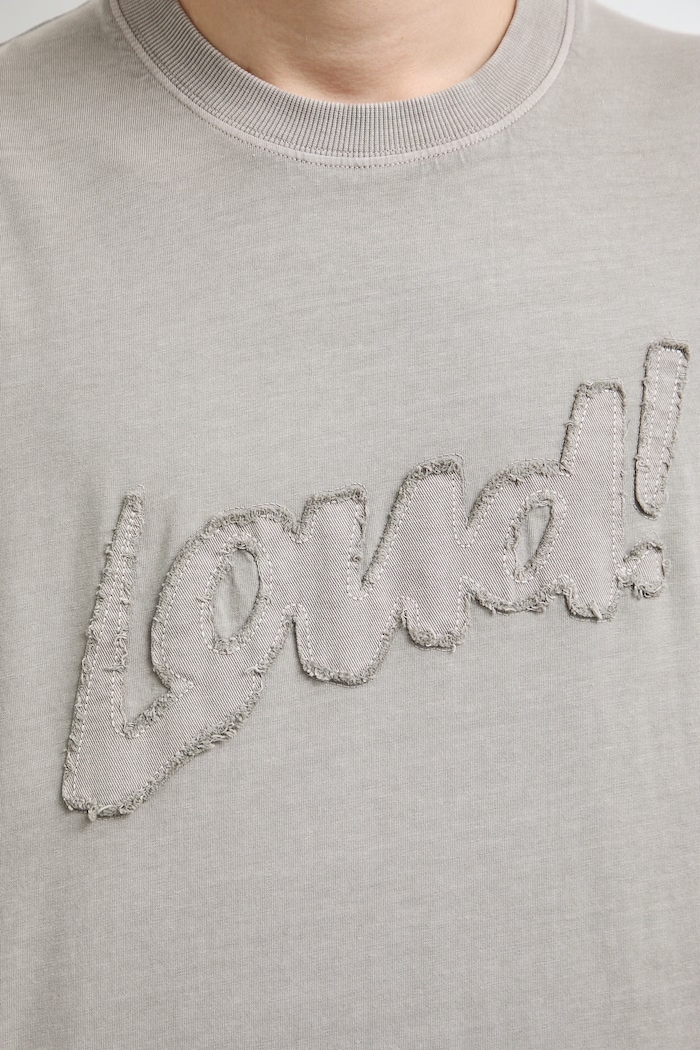 T-shirt męski bawełniany z efektem sprania RS26-TSMC11 szary
