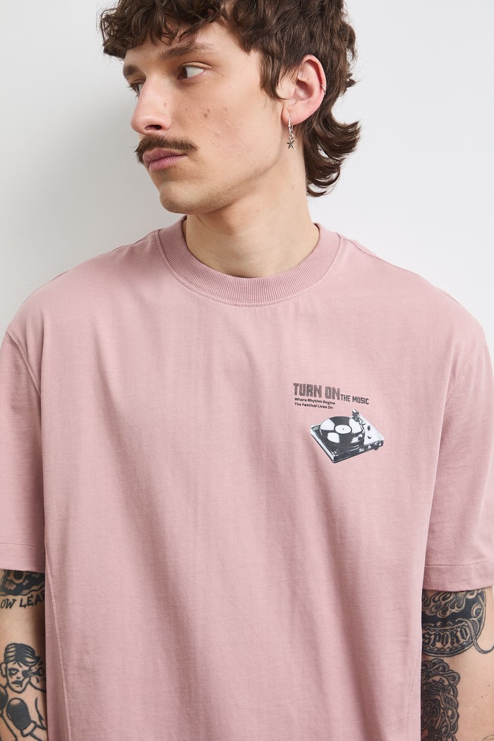 Medicine T-shirt męski bawełniany różowy RS26-TSMC13