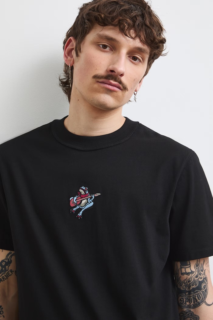 Medicine T-shirt męski bawełniany czarny RS26-TSMC15