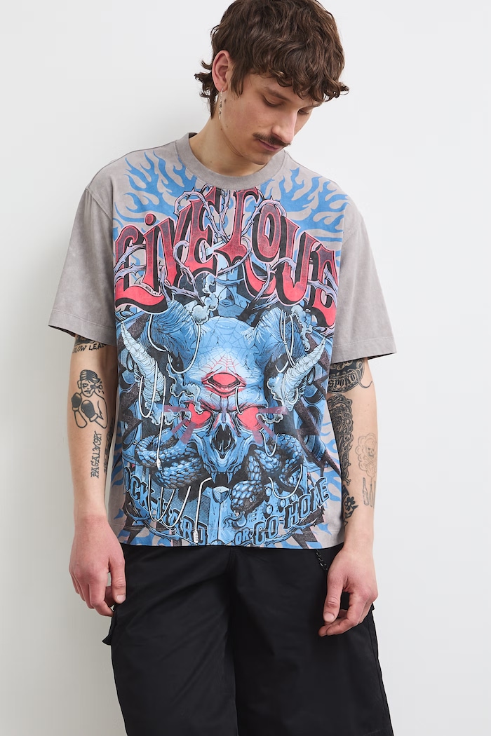 Medicine T-shirt męski bawełniany RS26-TSMC16 szary RS26