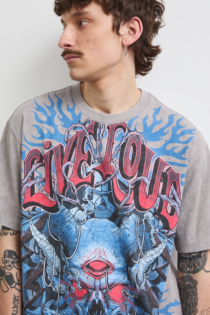 Medicine T-shirt męski bawełniany szary RS26-TSMC16