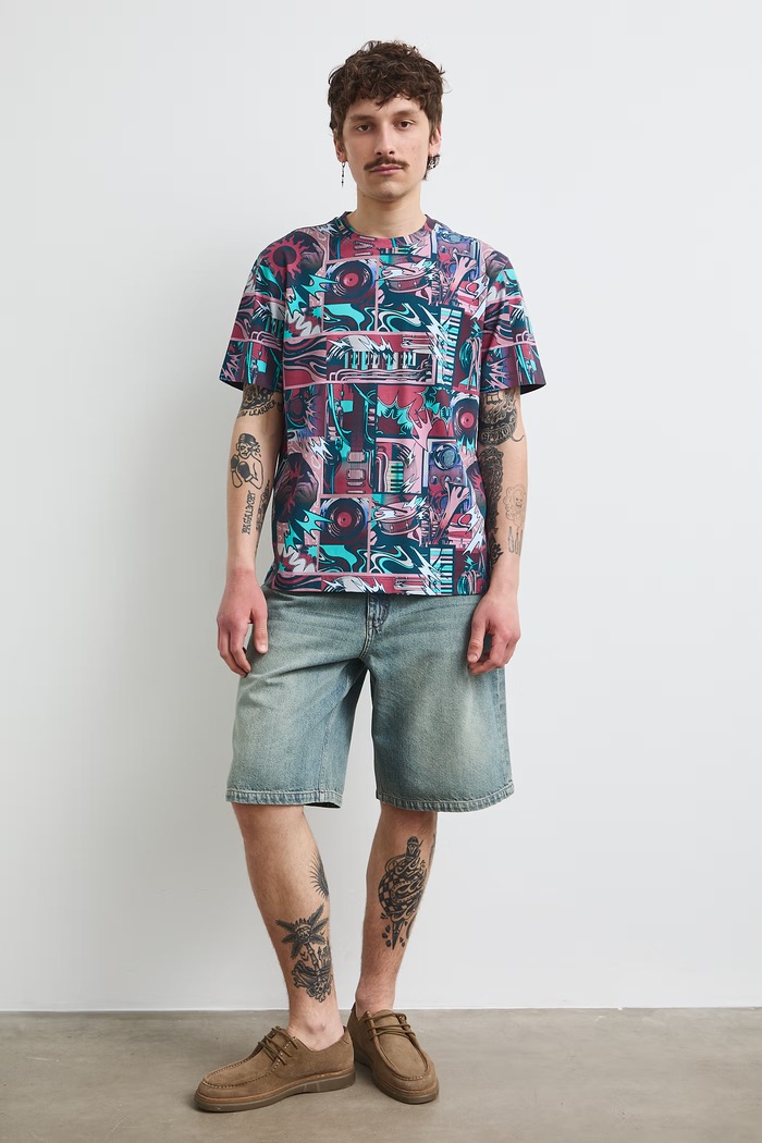 Medicine T-shirt męski bawełniany z elastanem RS26-TSMC19 multicolor RS26