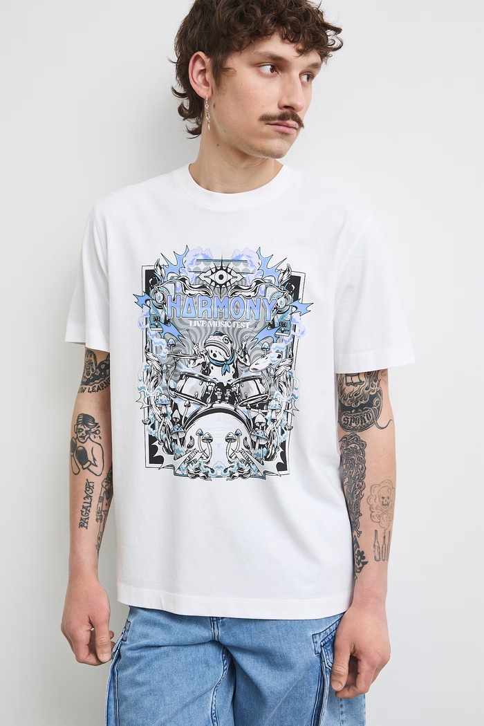 Medicine T-shirt męski bawełniany RS26-TSMC21 biały RS26