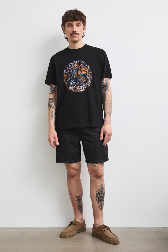 Oblečenie Tričko pánske bavlnené z kolekcie Tattoo Art by Marcel Ustowski (MUS TATTOO) RS26-TSMC53 čierna