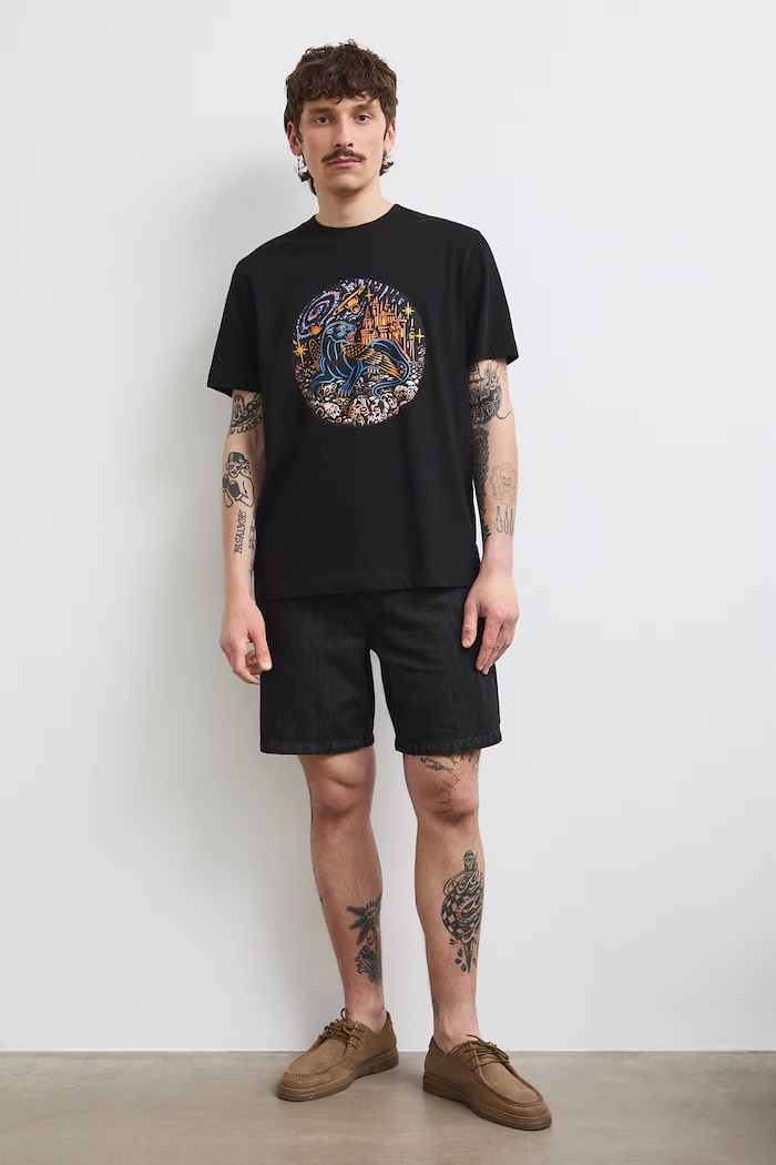 Oblečenie Tričko pánske bavlnené z kolekcie Tattoo Art by Marcel Ustowski (MUS TATTOO) RS26-TSMC53 čierna