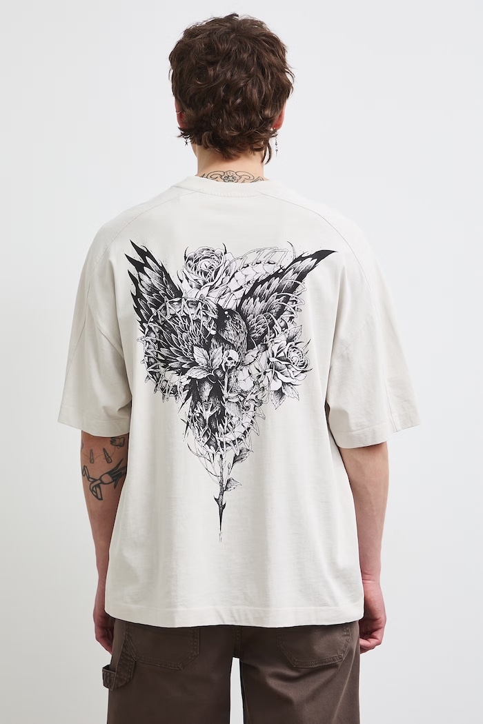 Tričko pánske bavlnené z kolekcie Tattoo Art by Mattia Provezza sivá RS26-TSMC54