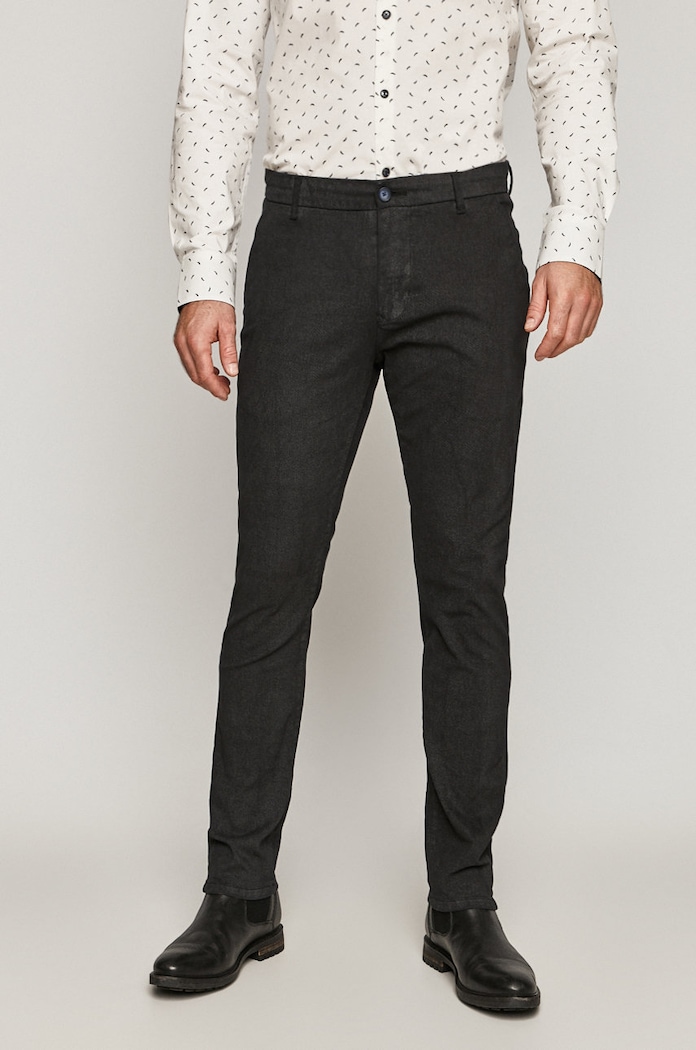 Medicine - Kalhoty Lux Black chinos černá RW20.SPM091
