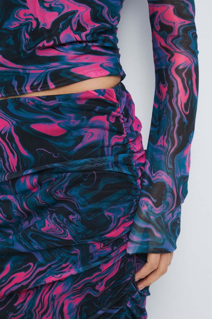 Longsleeve damski wzorzysty multicolor RW22.BUD200