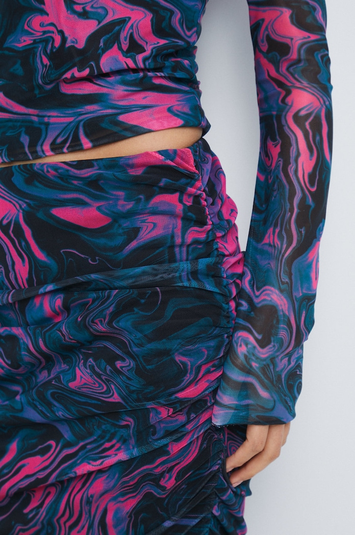 Longsleeve damski wzorzysty multicolor RW22.BUD200